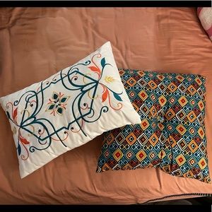 Set of 2 Boho Throw Pillows